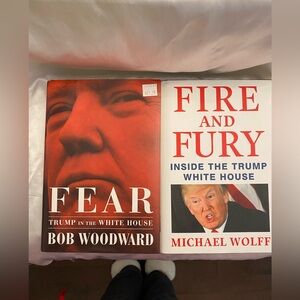 2/$10 NEW HARD COVER BOOKS ABOUT FORMER US PRESIDENT DONALD TRUMP